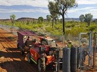 Construction de la barrière anti-chats en Australie